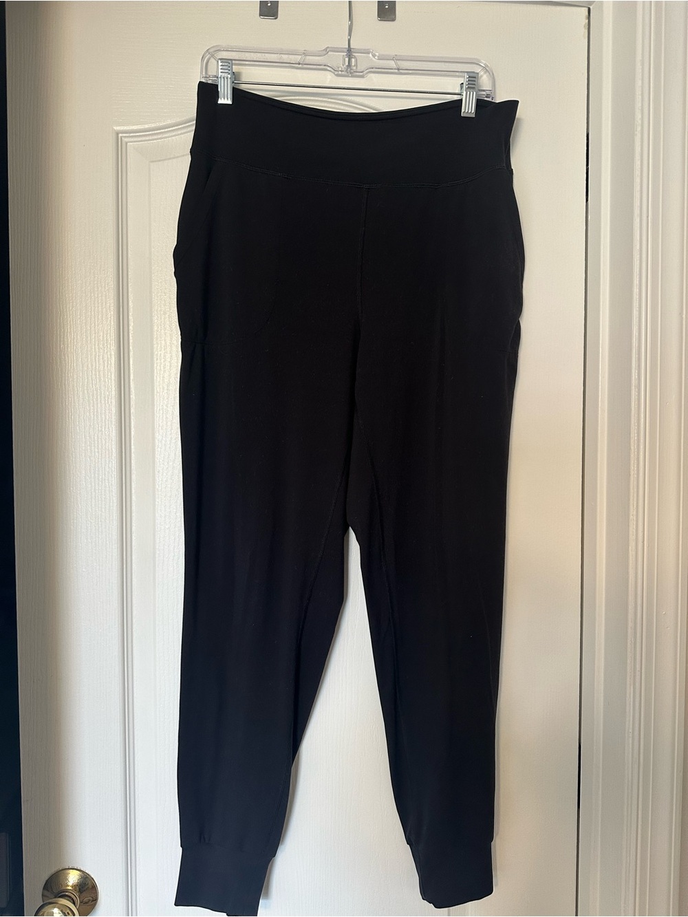 bebe Black High-Waist Jogger Pants